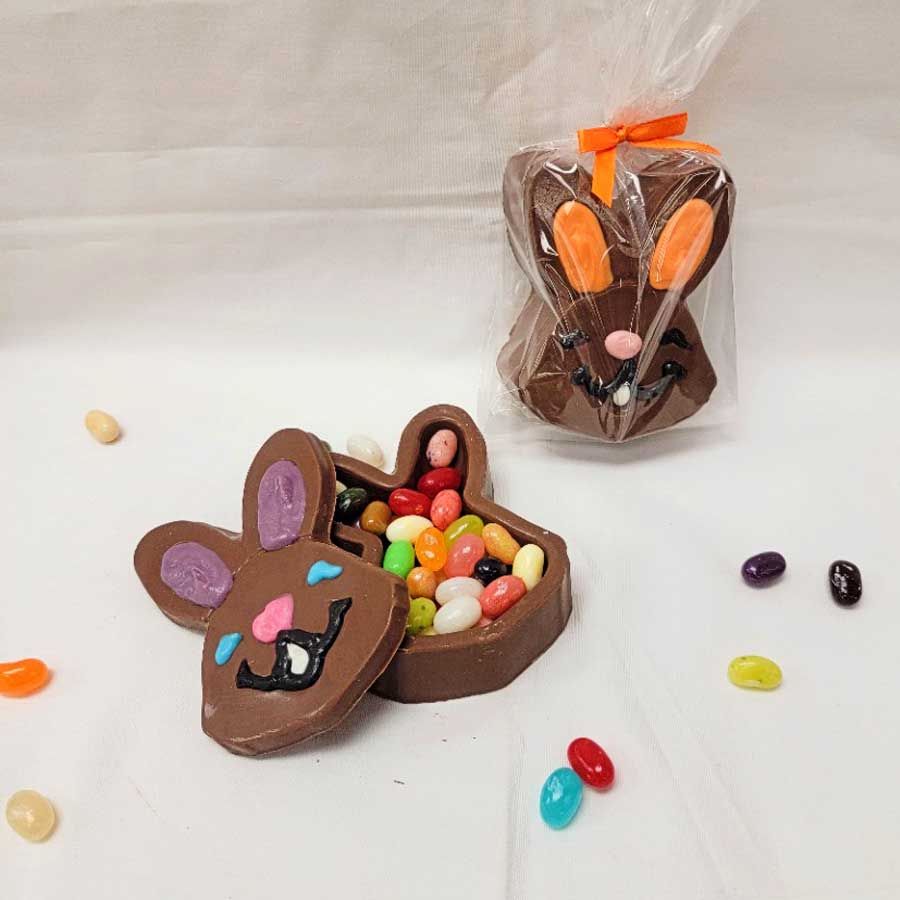 Chocolate Bunny Box with Jelly Belly Jelly Beans